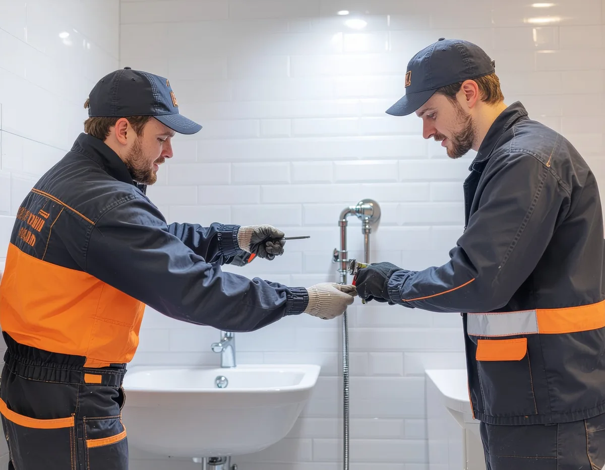 Sanitär-Team im Einsatz